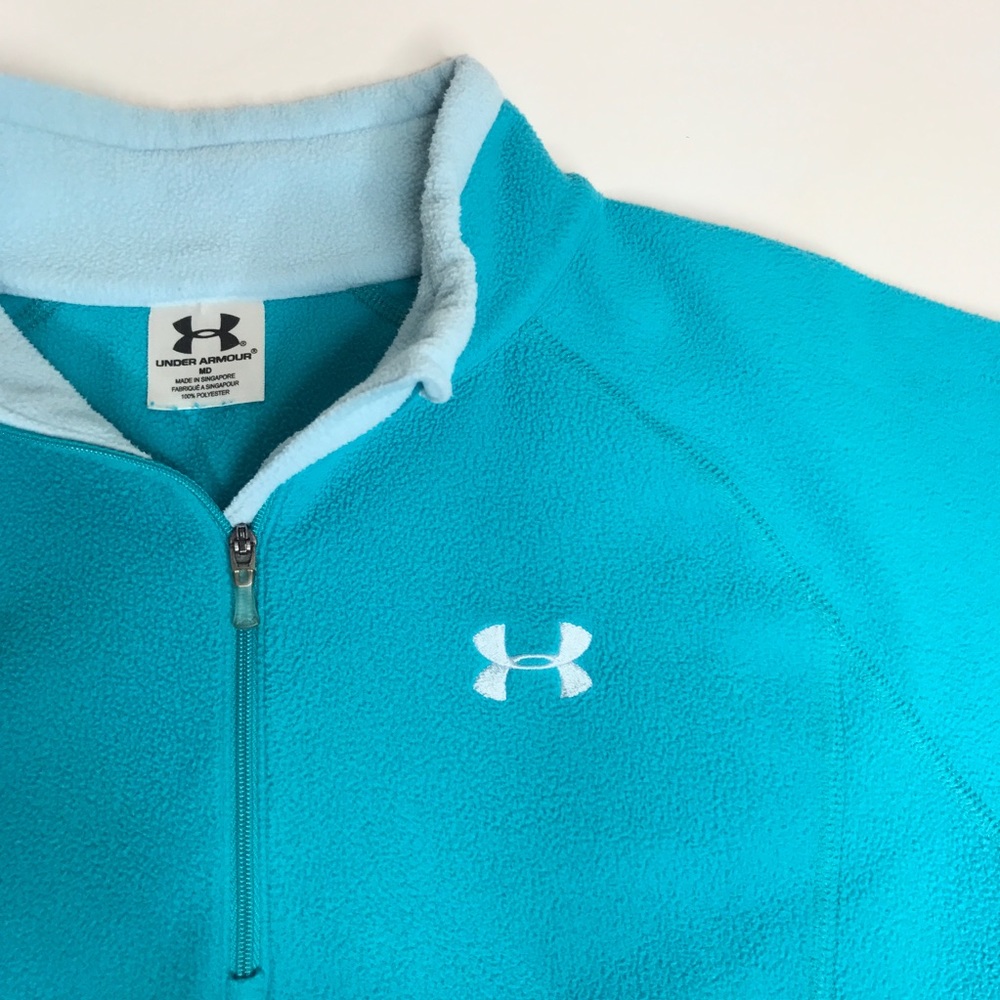 Under Armour Teal Fleece Quarter Zip Pullover